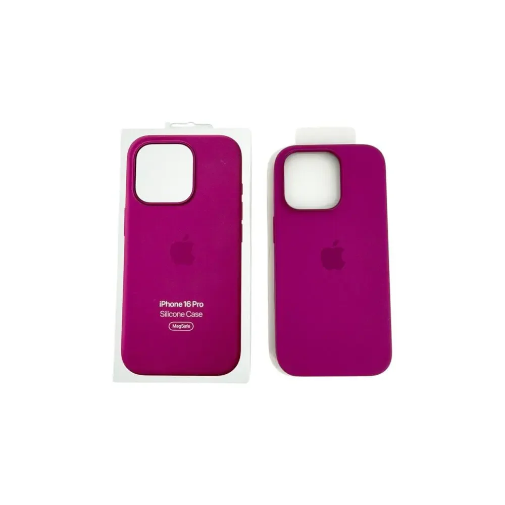 APPLE iPhone 16 Pro Silicone Case with MagSafe in Fuchsia